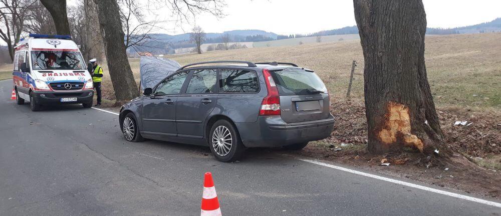 Uderzyły w drzewo