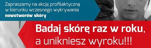 Bezpłatne badania w kierunku nowotworów skóry