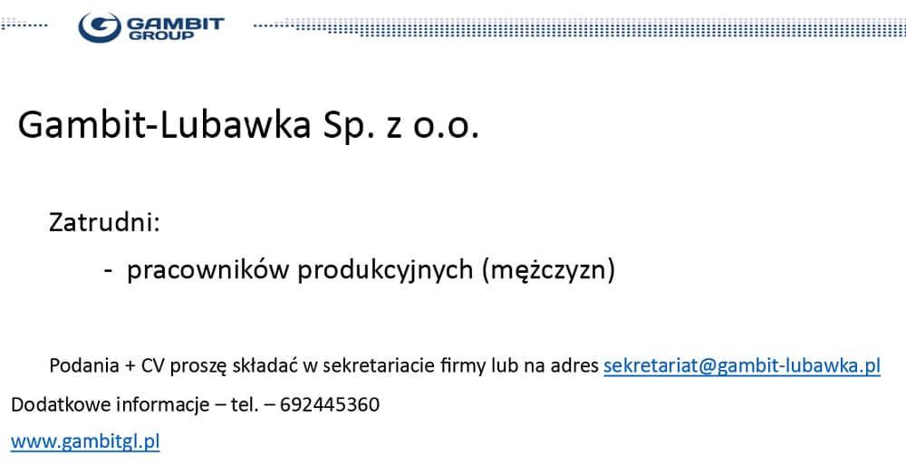 Gambit - oferta pracy