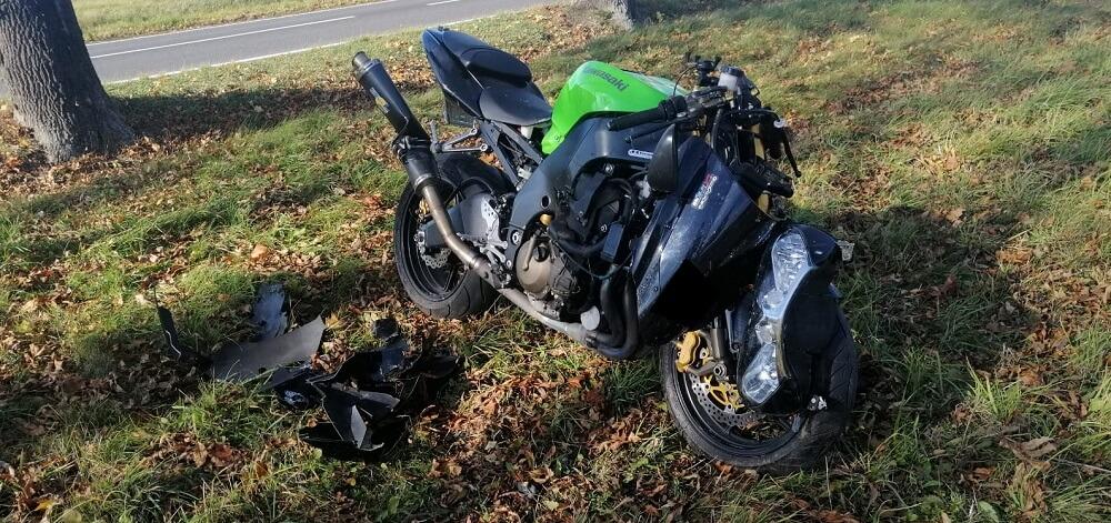 Wypadek motocyklisty