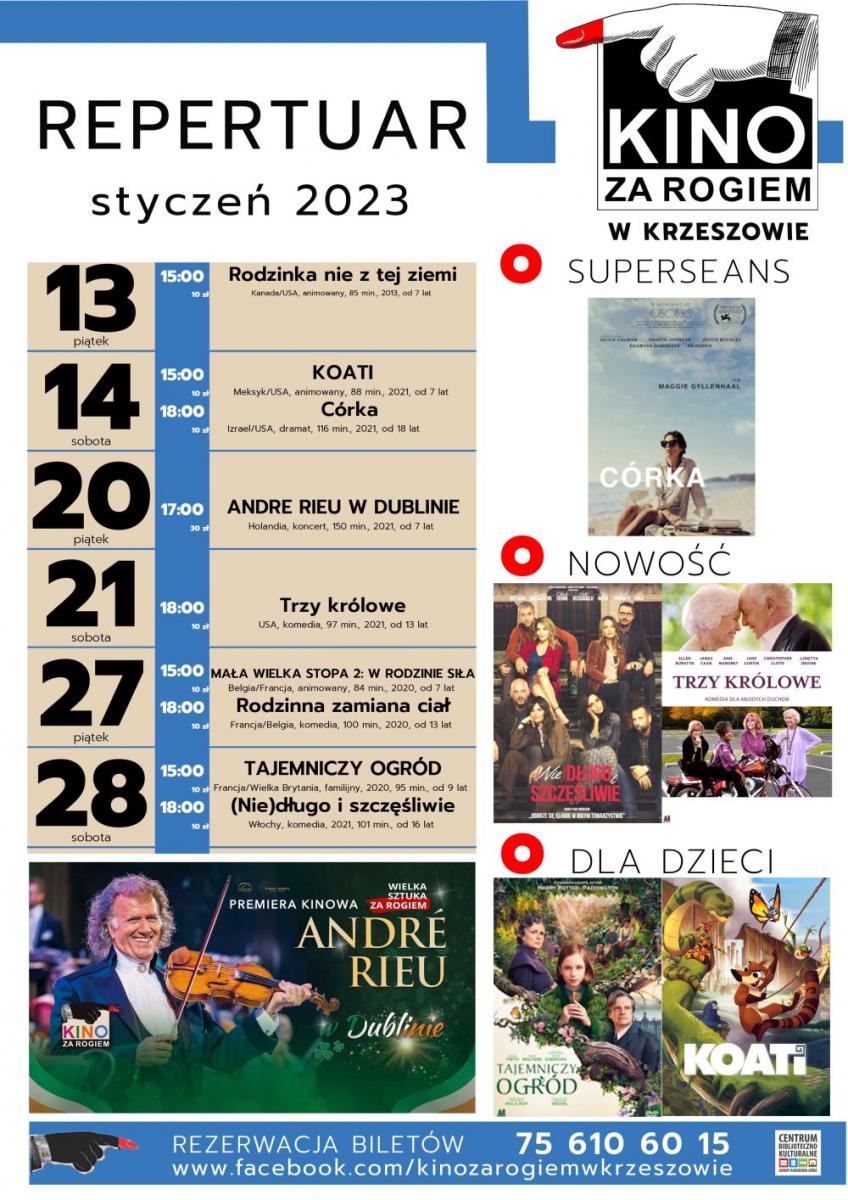 Kino za Rogiem zaprasza - styczeń 2023