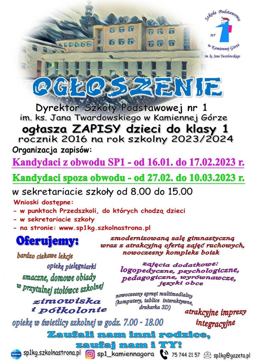 Zapisy do szkoły