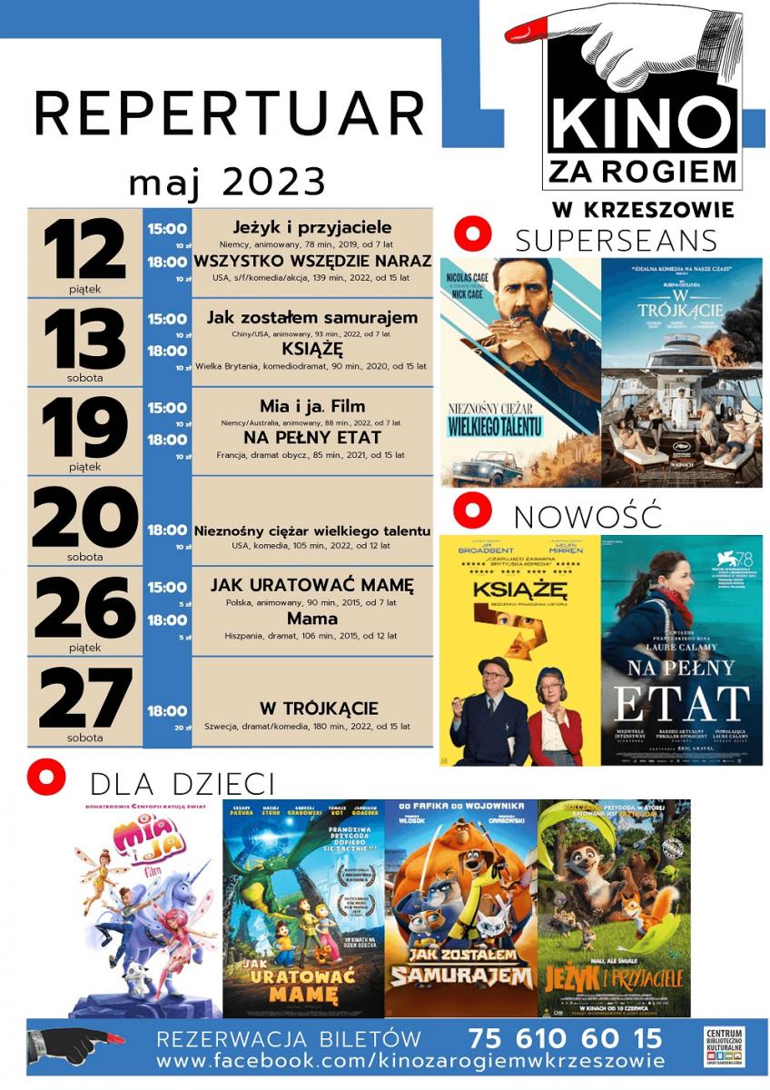Kino za Rogiem zaprasza - maj 2023