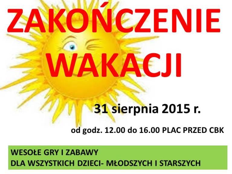 Zakończenie wakacji