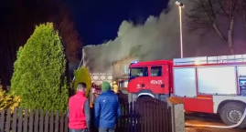 Pożar budynku w Miszkowicach