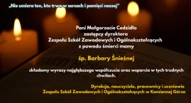 Pożegnanie - śp. Barbara Śnieżna