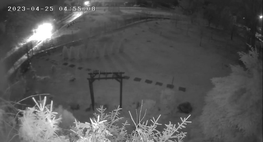 Uderzył w bramę całkowicie ją niszcząc i uciekł