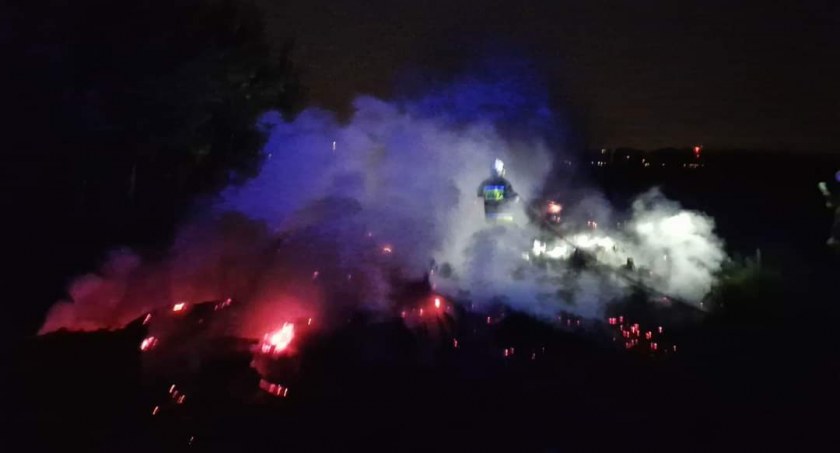 OSP Leśna wyjazd do pożaru 