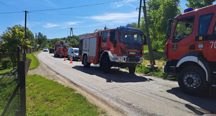 Pożar budynku gospodarczego w Wieprzu