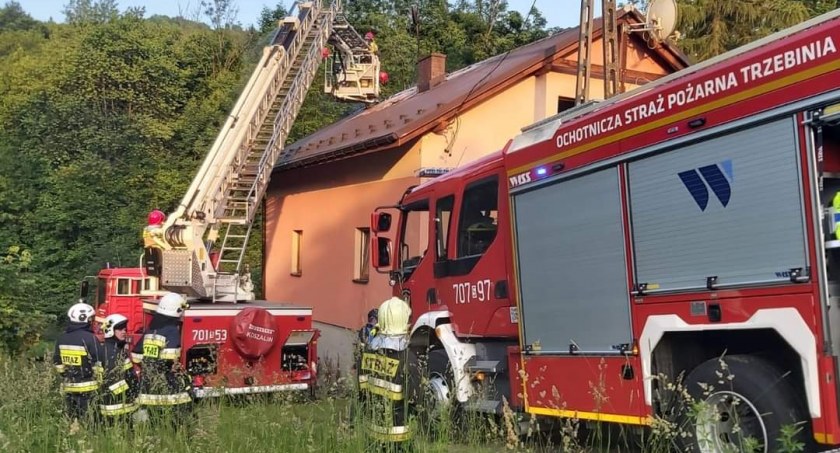Pożar budynku w Przyłękowie 