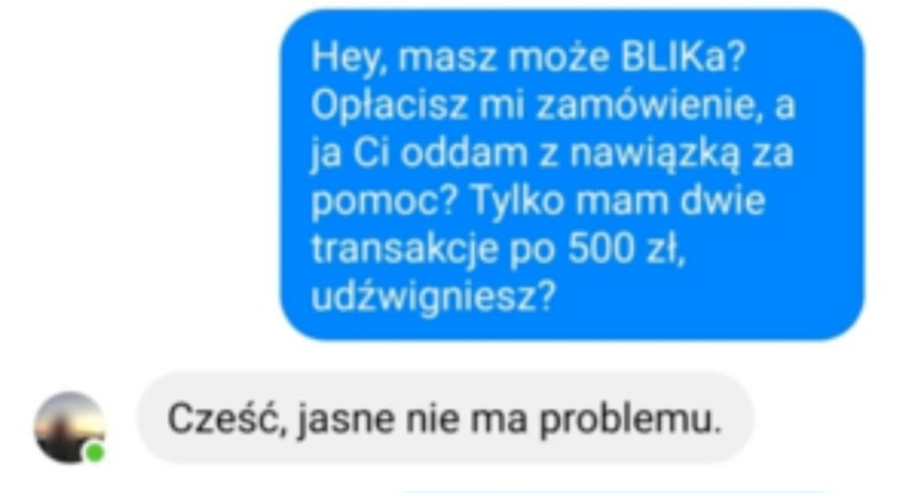 Oszustwo na blika