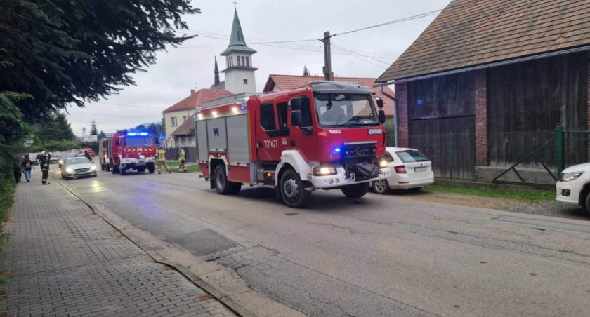Pożar butli w Leśnej 