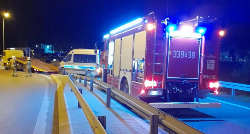 Osp Rybarzowice w akcji. Awaria radiowozu