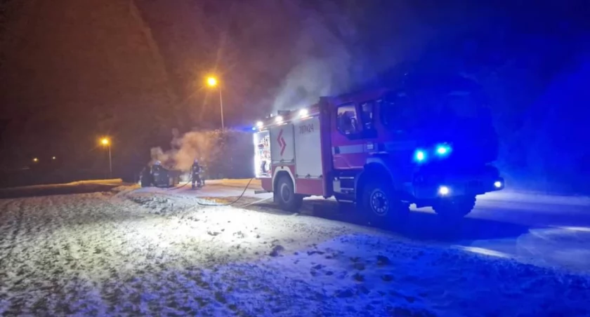 Pierwszy wyjazd nowego samochodu OSP Leśna do pożaru