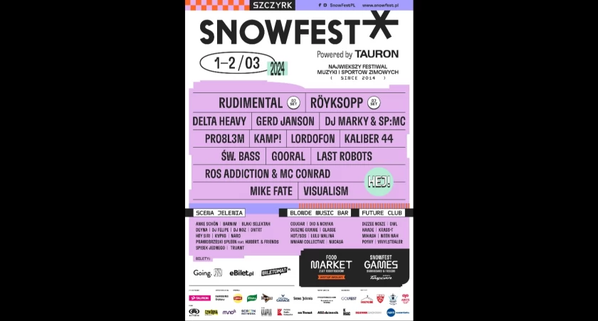 SNOWFEST 2024 POWERED BY TAURON Największy zimowy festiwal już w marcu.