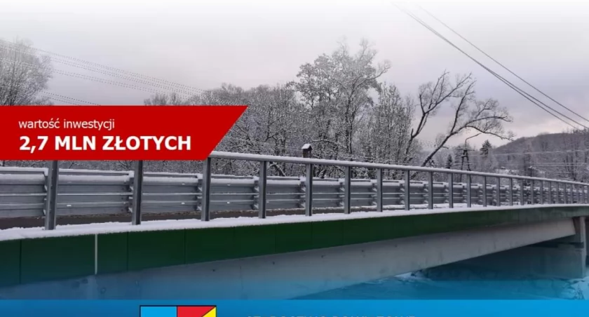 Budowa mostu na potoku Rycerka ukończona
