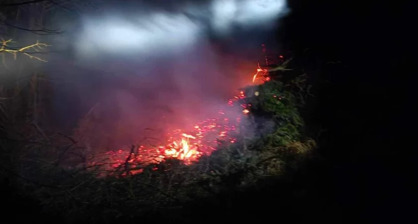 OSP Pietrzykowice wyjazd do pożaru trawy