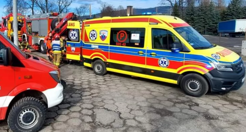 OSP Zwardoń wyjazd na akcje