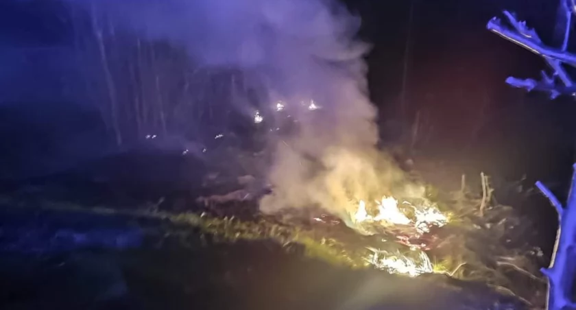 OSP Międzybrodzie Bialskie wyjazd do pożaru 