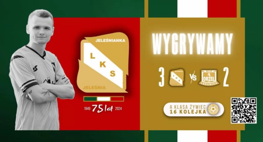 Trzy punkty dla Jeleśnianki po zaciętym meczu z Orłem Łękawica
