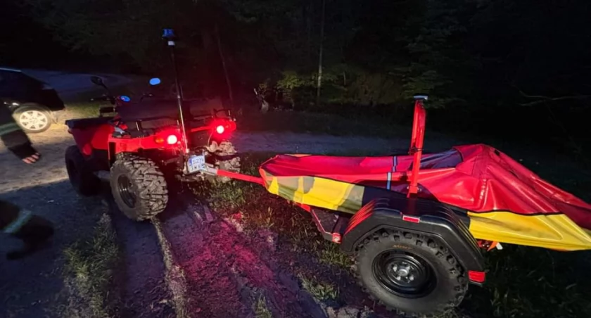 Akcja poszukiwawcza na zboczach góry Żar