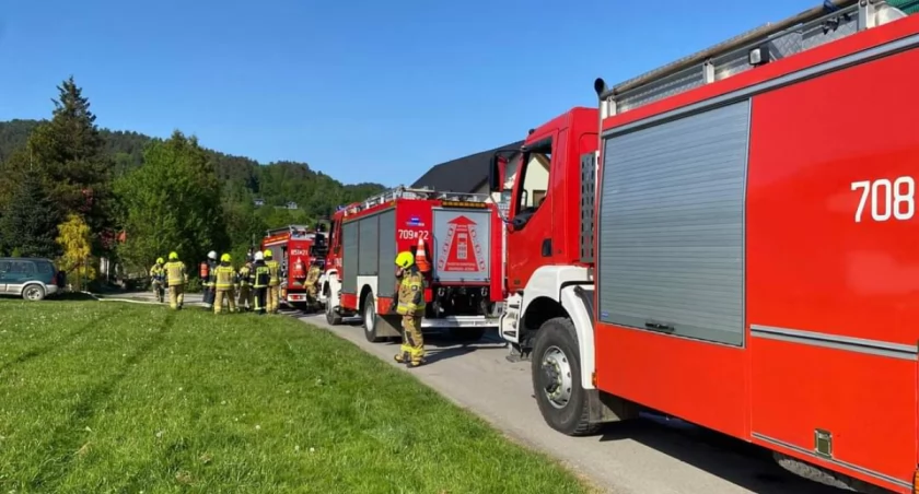 Pożar kotłowni w Biernej. Jedna osoba poszkodowana 