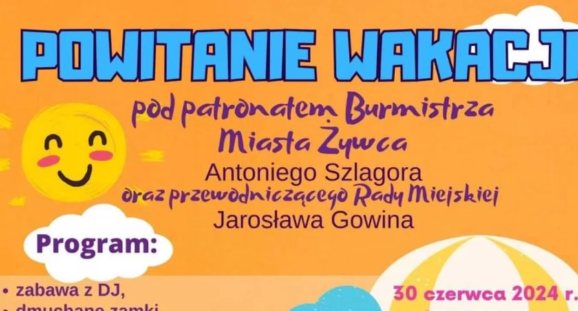 Powitanie Wakacji pod patronatem  burmistrza miasta Żywiec 