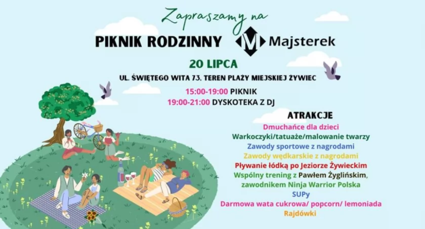 Rodzinny Piknik na Plaży Miejskiej w Żywcu – Moc Atrakcji dla Każdego