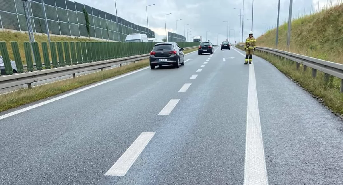 Interwencja Straży Pożarnej w Żywcu: Usunięcie Zagrożenia na Drodze S1