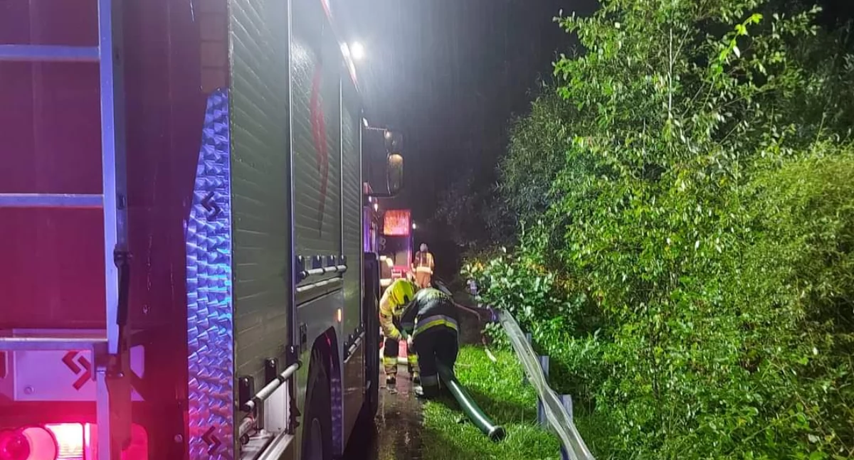 Pożar budynku letniskowego w miejscowości Sól