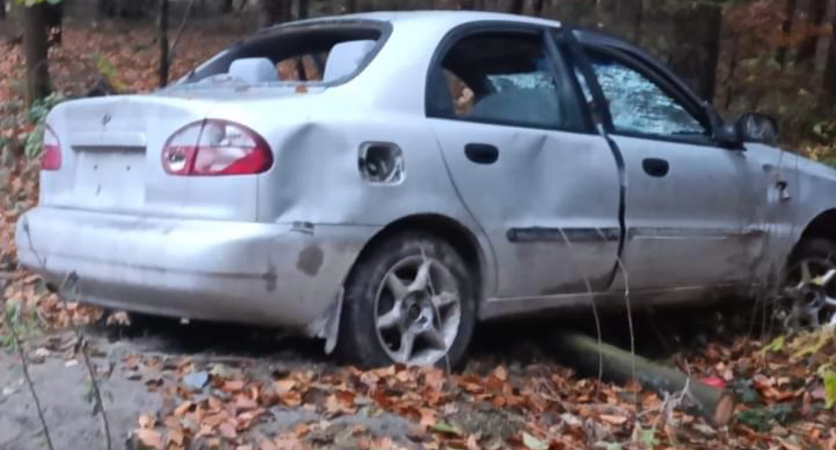 Porzucony wrak samochodu w lesie pod Jeleśnią – Wandalizm i zagrożenie dla środowiska