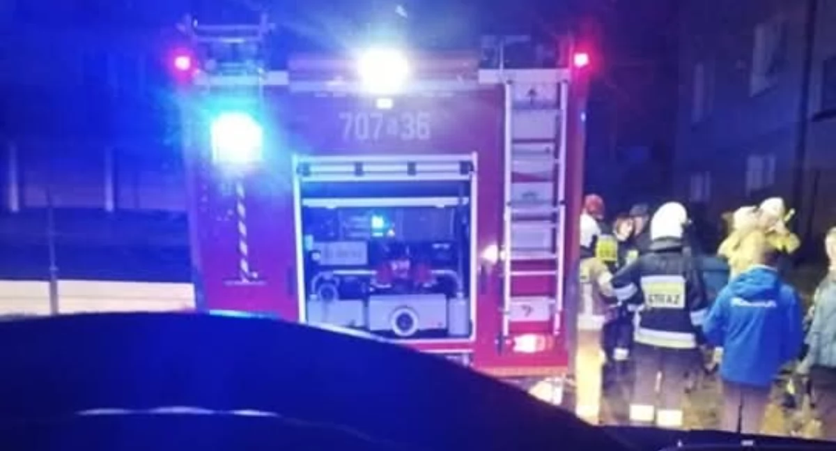 Alarm pożarowy w Łękawicy