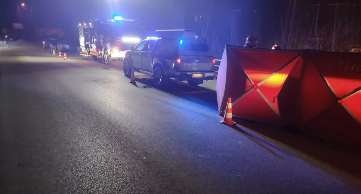 Interwencja służb w Pewli Ślemieńskiej – poważny uraz głowy u pieszego