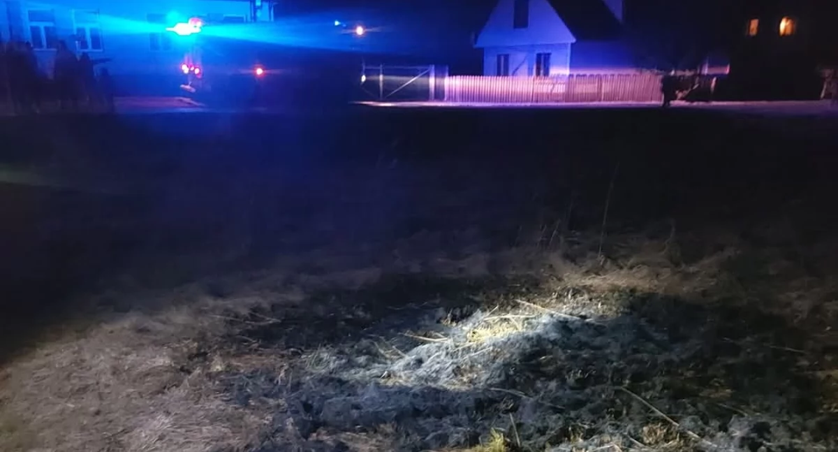 Pożar trawy w Rajczy – interweniowała straż pożarna i policja