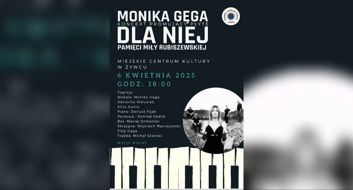 Premiera płyty Moniki Gęgi „Dla Niej” – wyjątkowy koncert w Żywcu