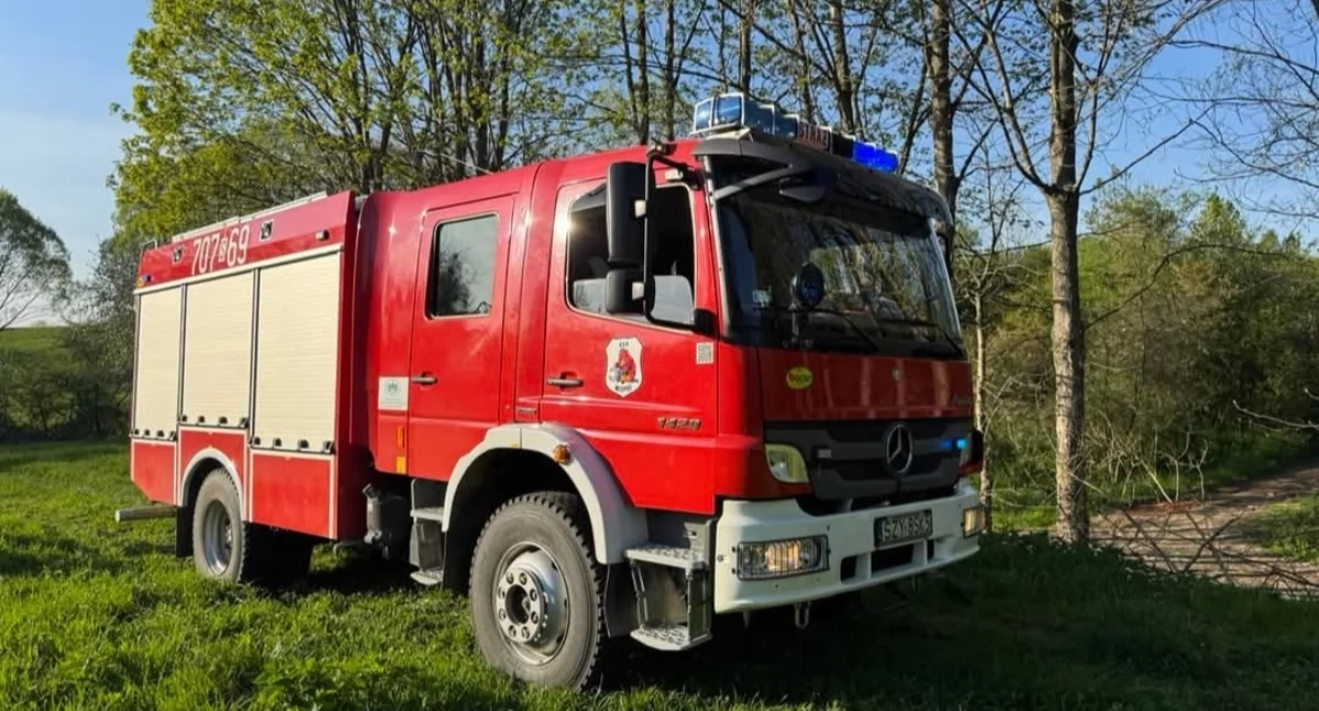 Pożar suchej trawy w Wieprzu – szybka interwencja służb