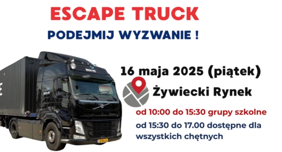 Escape Truck w Żywcu – mobilne centrum edukacyjne przeciwko handlowi ludźmi