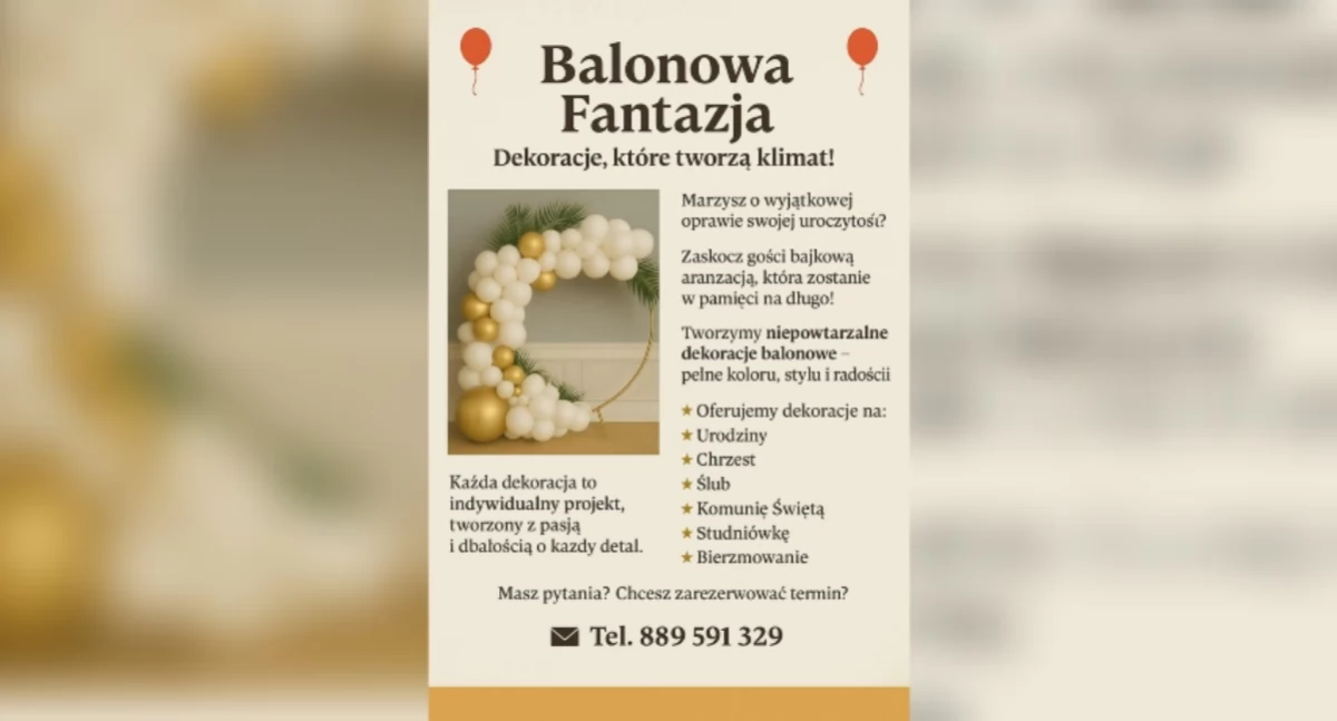 Balonowa Fantazja – Dekoracje, które tworzą klimat!