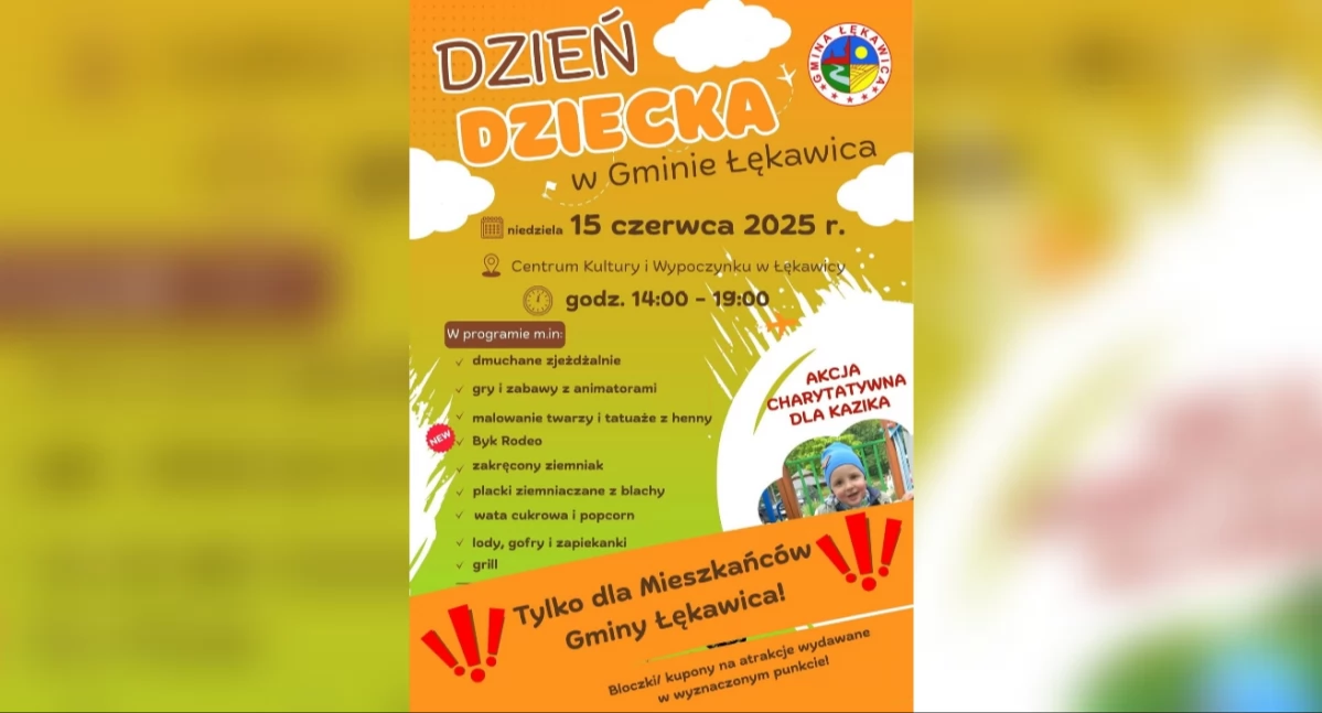 ,Dzień Dziecka w Gminie Łękawica – radość, zabawa i pomoc Kazikowi