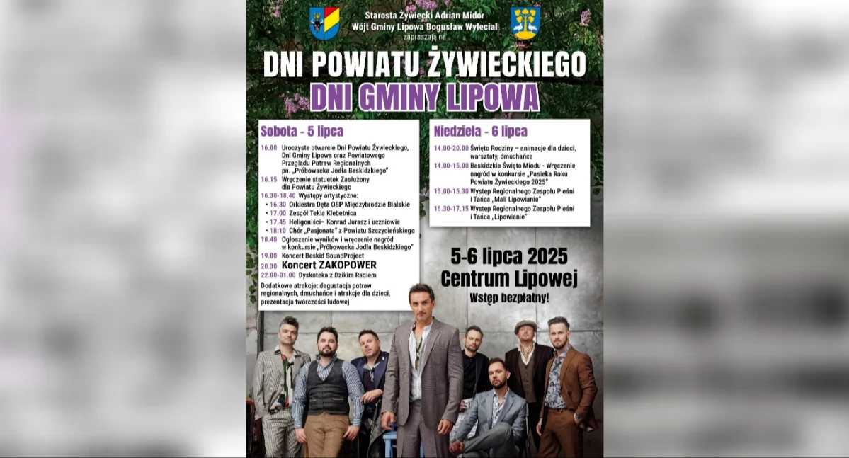 Dni Powiatu Żywieckiego i Gminy Lipowa – wielkie święto już 5–6 lipca!