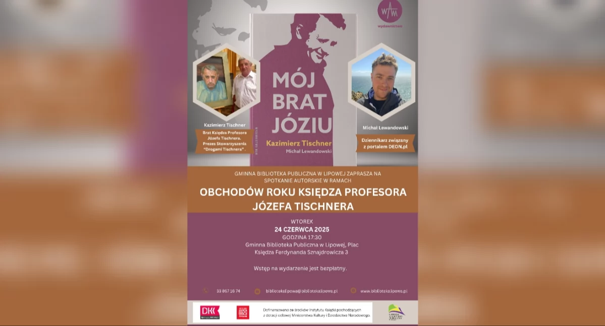Kazimierz Tischner i Michał Lewandowski gośćmi biblioteki w Lipowej.