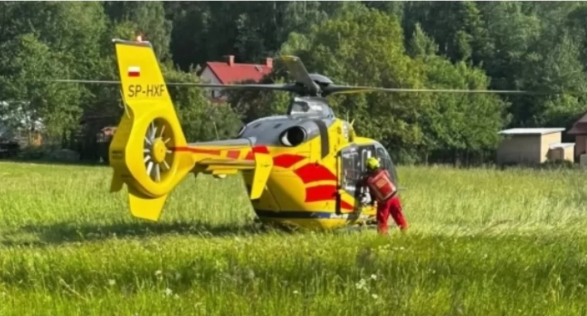 Wypadek nastolatka na hulajnodze w Ujsołach – interweniował śmigłowiec LPR