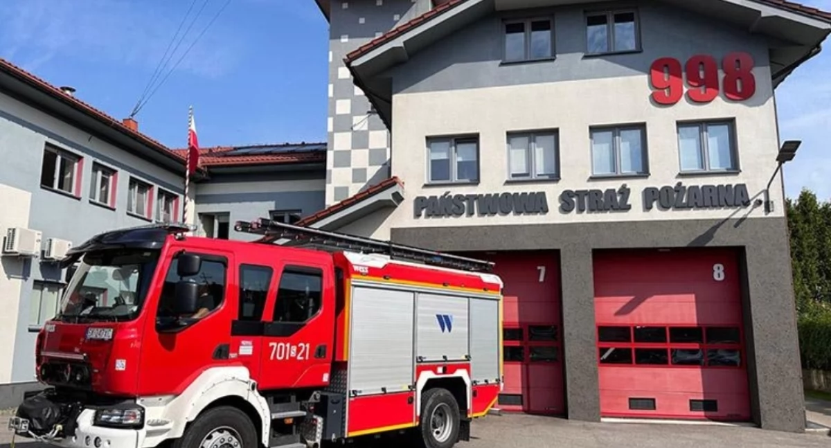 Pożar autobusu w Żywcu – szybka reakcja strażaków 