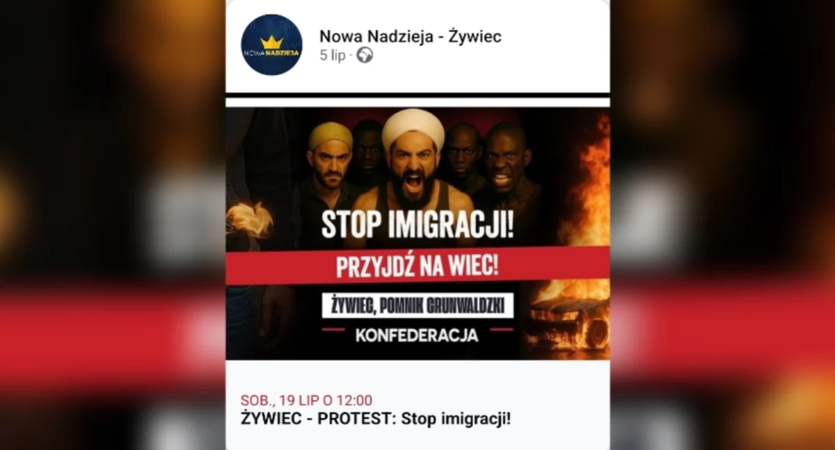 Kontrowersje wokół plakatu protestu 