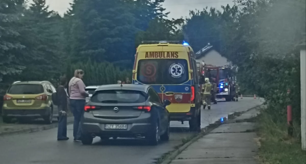 Kolizja na ulicy Isep – służby na miejscu zdarzenia