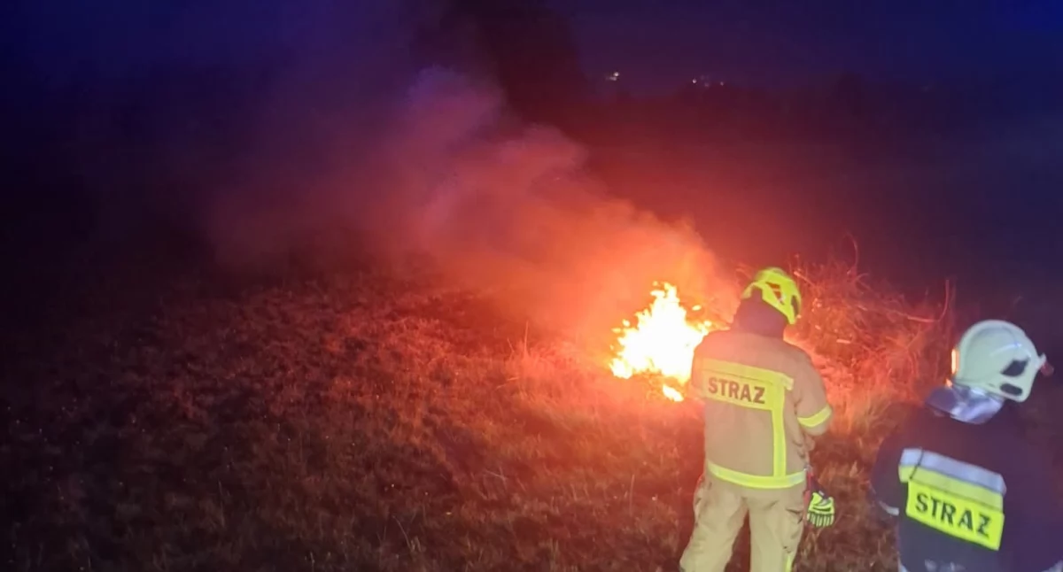 Pożar nielegalnego wysypiska śmieci w Ciścu