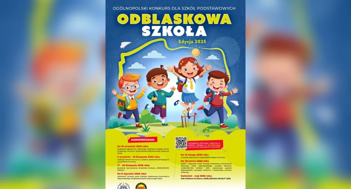 Odblaskowa Szkoła 2025 - rusza wielki konkurs dla podstawówek