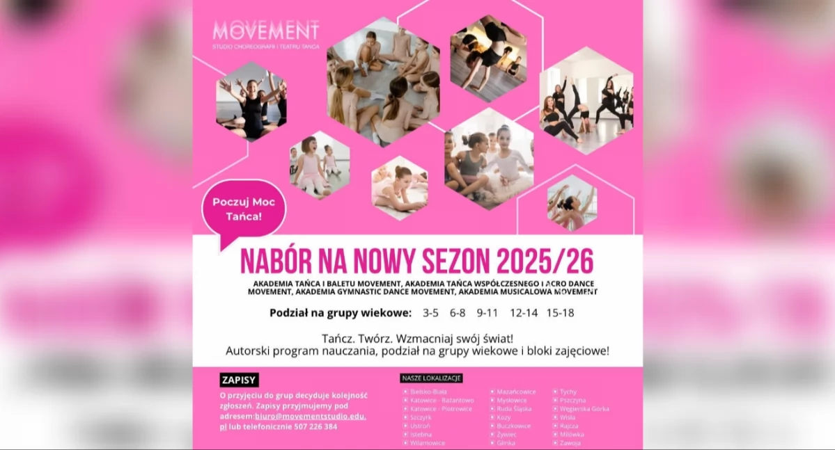Studio Tańca MOVEMENT rusza z nowym sezonem 2025/2026 – Twórz przyszłość tańcem razem z nami!