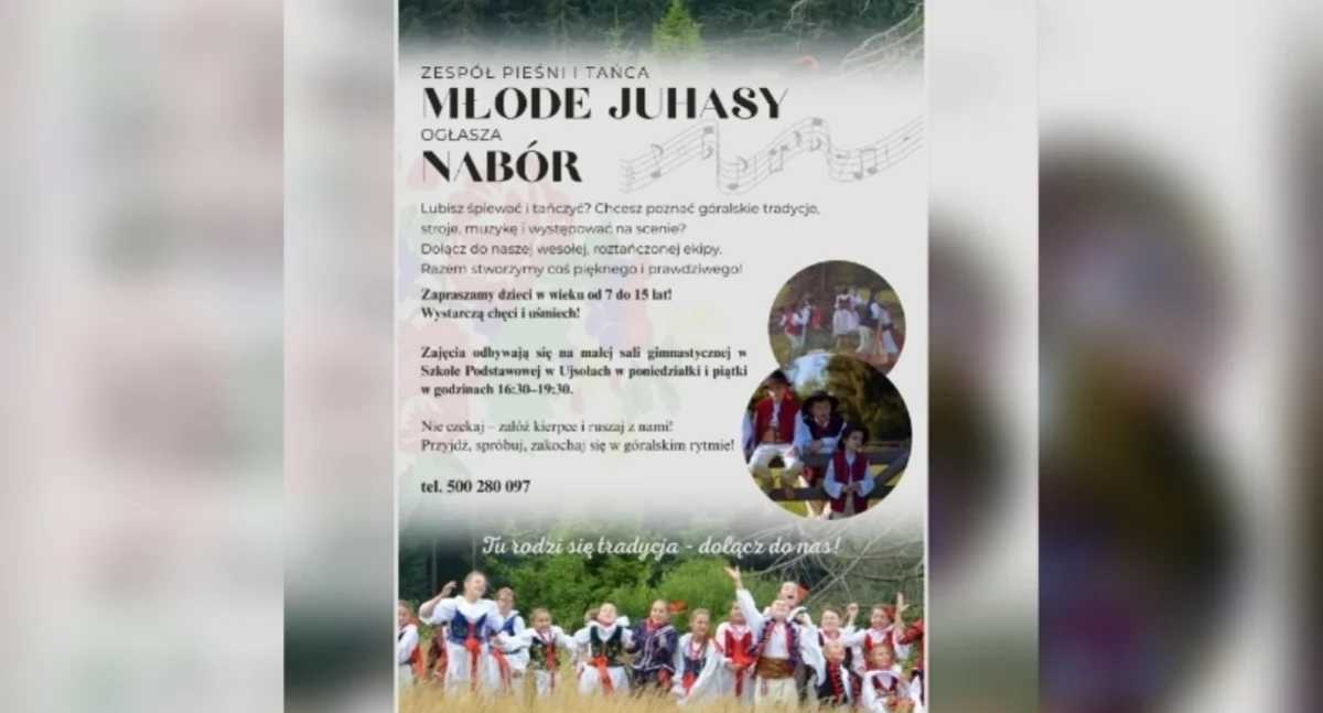 Młode Juhasy z Ujsół zapraszają – trwa nabór do zespołu