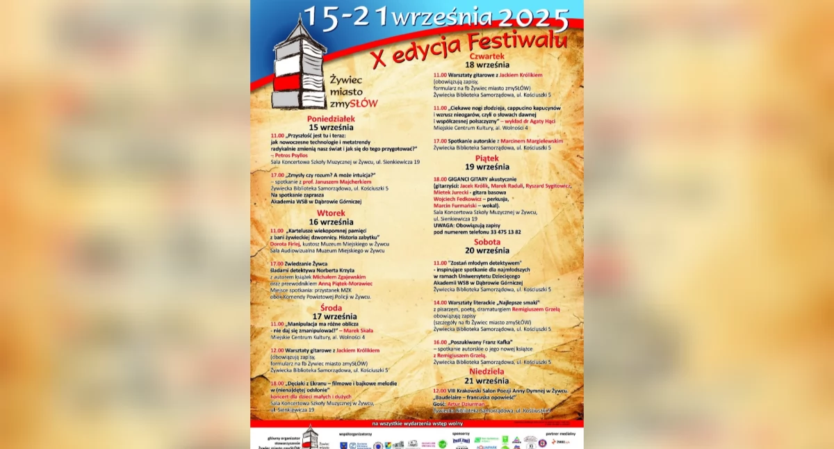 Żywiec miasto zmysłów – rusza jubileuszowa edycja festiwalu!